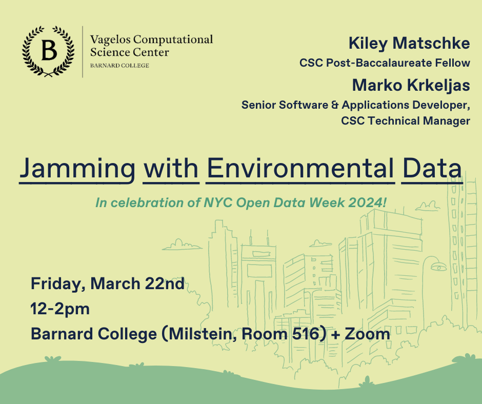Event Graphic with event details for Jamming with Environmental Data Event